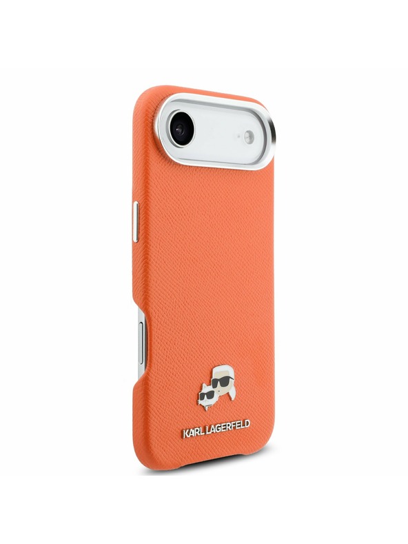 Karl Lagerfeld Karl Lagerfeld PU Karl and Choupette Heads Pins MagSafe Stražnji Poklopac za iPhone Air Orange