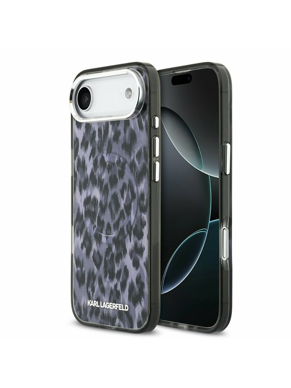Karl Lagerfeld Karl Lagerfeld IML Leopard MagSafe Stražnji Poklopac za iPhone Air Grey