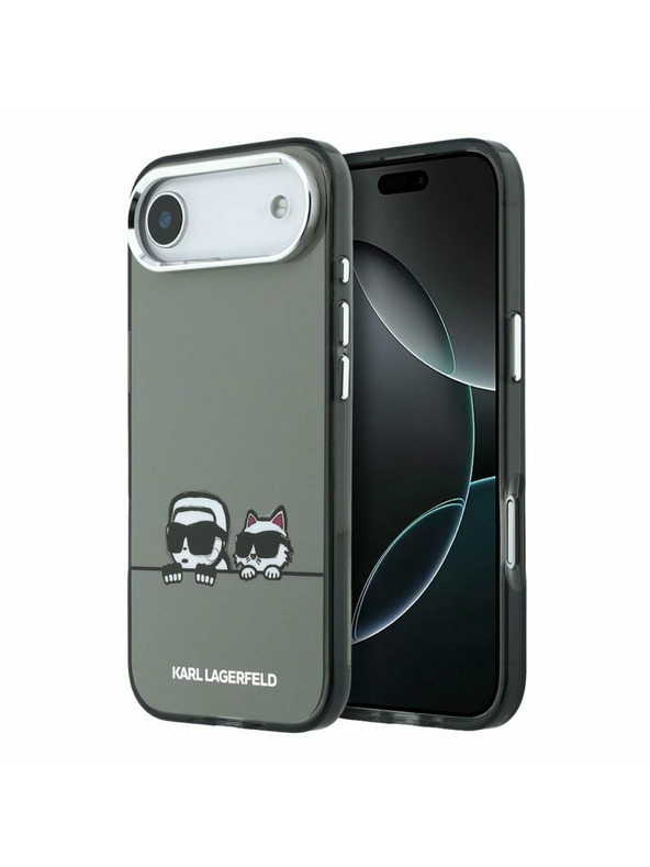 Karl Lagerfeld Karl Lagerfeld IML K&CH Heads Logo MagSafe Stražnji Poklopac za iPhone Air Black