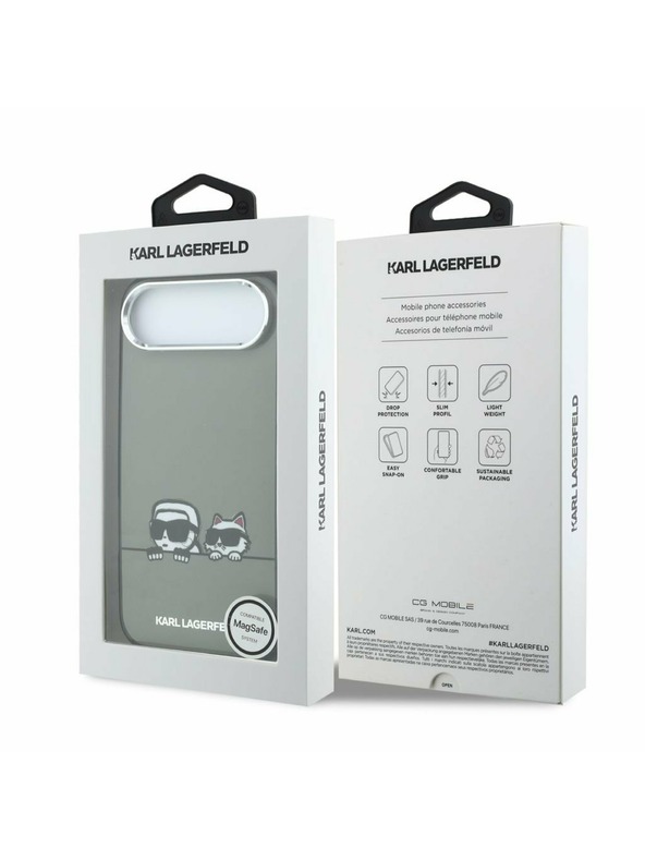 Karl Lagerfeld Karl Lagerfeld IML K&CH Heads Logo MagSafe Stražnji Poklopac za iPhone Air Black