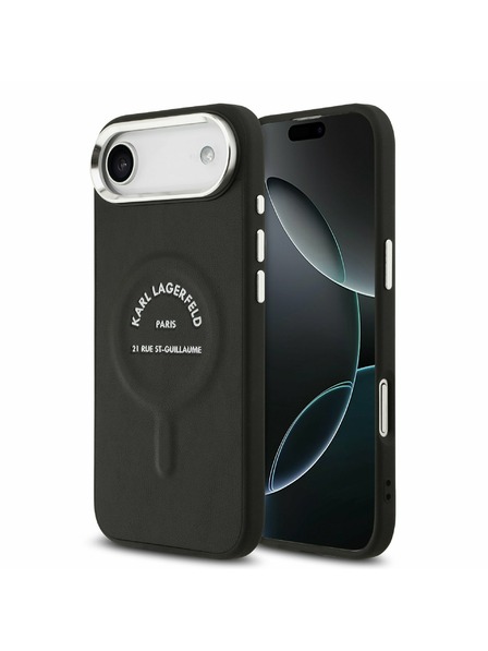 Karl Lagerfeld Karl Lagerfeld PU RSG Logo MagSafe Stražnji Poklopac za iPhone Air Black