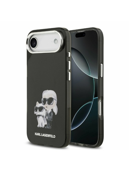 Karl Lagerfeld Karl Lagerfeld IML Aquarelle Karl and Choupette Stražnji Poklopac za iPhone Air Black