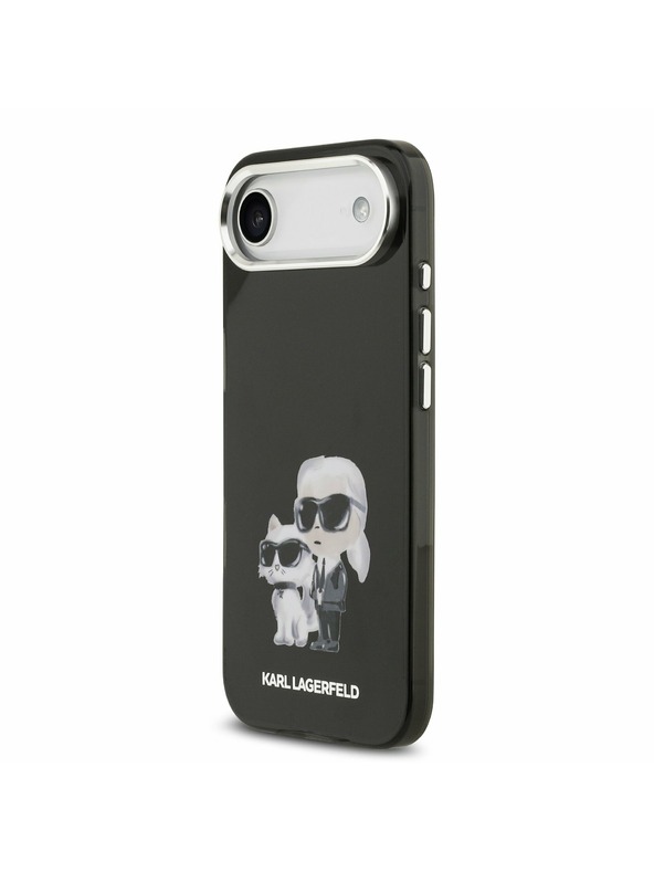 Karl Lagerfeld Karl Lagerfeld IML Aquarelle Karl and Choupette Stražnji Poklopac za iPhone Air Black