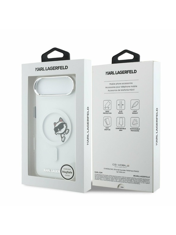 Karl Lagerfeld Karl Lagerfeld IML Choupette Peekaboo MagSafe Stražnji Poklopac za iPhone Air Transparent