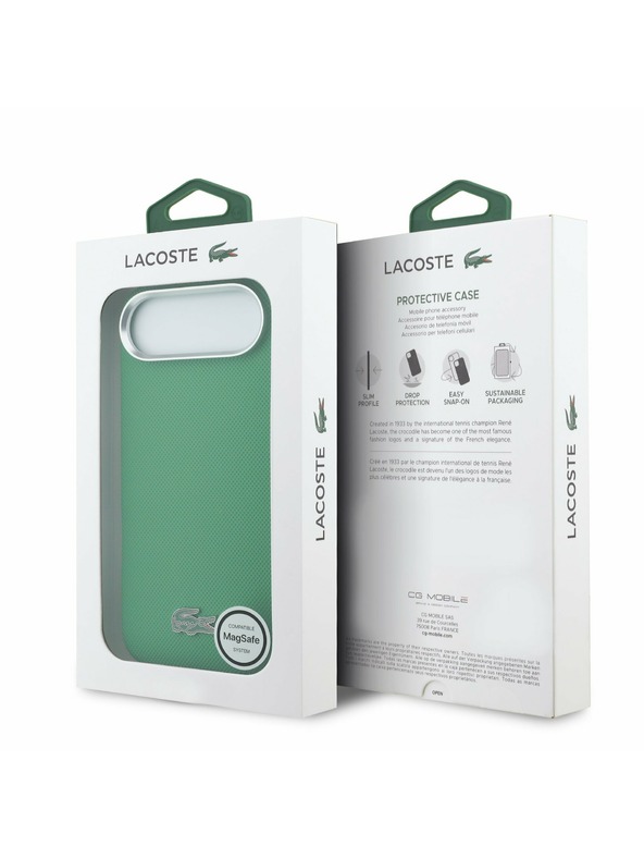 Lacoste Lacoste Iconic Petit Pique Metal Logo MagSafe Stražnji Poklopac za iPhone Air Green