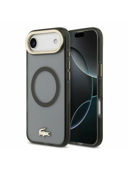 Lacoste Lacoste PC/TPU Frosted Finish Gold Logo MagSafe Stražnji Poklopac za iPhone Air Black