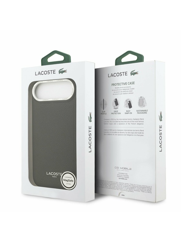 Lacoste Lacoste PU Leather Champs Elysees MagSafe Stražnji Poklopac za iPhone Air Black