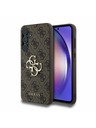 Guess Guess PU 4G Metal Logo Stražnji Poklopac za Samsung Galaxy A55 5G Brown