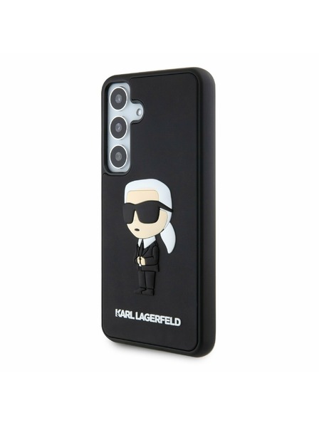 Karl Lagerfeld Karl Lagerfeld 3D Rubber Ikonik Stražnji Poklopac za Samsung Galaxy S24 Black