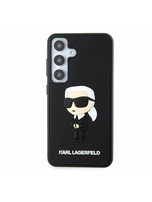 Karl Lagerfeld Karl Lagerfeld 3D Rubber Ikonik Stražnji Poklopac za Samsung Galaxy S24 Black