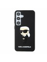 Karl Lagerfeld Karl Lagerfeld 3D Rubber Ikonik Stražnji Poklopac za Samsung Galaxy S24 Black