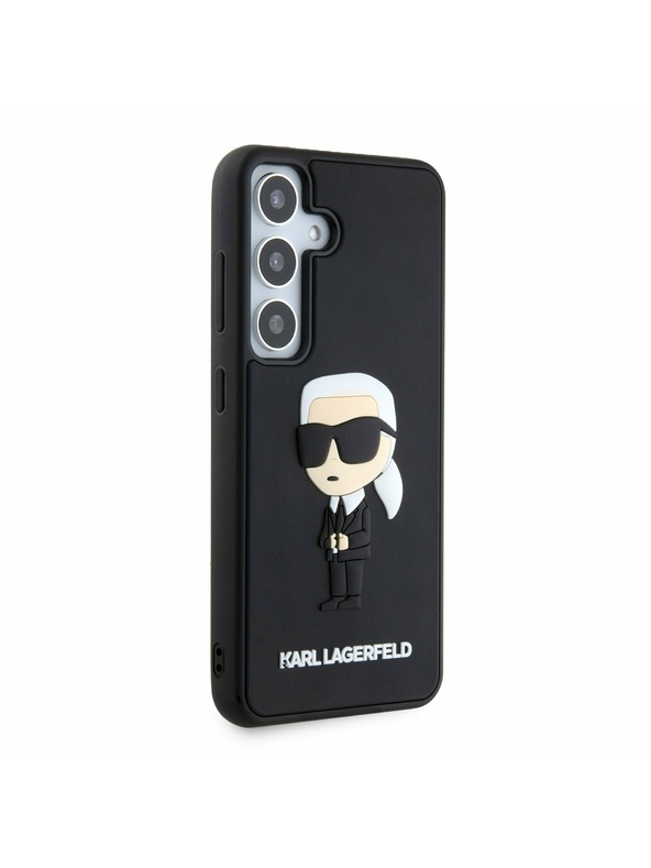 Karl Lagerfeld Karl Lagerfeld 3D Rubber Ikonik Stražnji Poklopac za Samsung Galaxy S24 Black