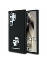 Karl Lagerfeld Karl Lagerfeld Tekući Silikon Metal Karl and Choupette Stražnji Zaštitni Poklopac za Samsung Galaxy S24 Ultra Crna