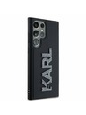 Karl Lagerfeld Karl Lagerfeld 3D Guma Glitter Logo Stražnji Zaštitni Poklopac za Samsung Galaxy S24 Ultra Crna