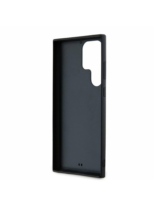 Karl Lagerfeld Karl Lagerfeld 3D Guma Glitter Logo Stražnji Zaštitni Poklopac za Samsung Galaxy S24 Ultra Crna