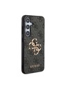 Guess Guess PU 4G Metal Logo Stražnji Zaštitni Poklopac za Samsung Galaxy S24+ Siva
