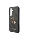 Guess Guess PU 4G Metal Logo Stražnji Zaštitni Poklopac za Samsung Galaxy S24+ Siva