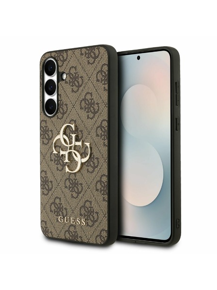 Guess Guess PU 4G Metal Logo Stražnji Zaštitni Poklopac za Samsung Galaxy S25 FE Smeđa