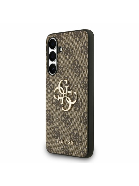 Guess Guess PU 4G Metal Logo Stražnji Zaštitni Poklopac za Samsung Galaxy S25 FE Smeđa