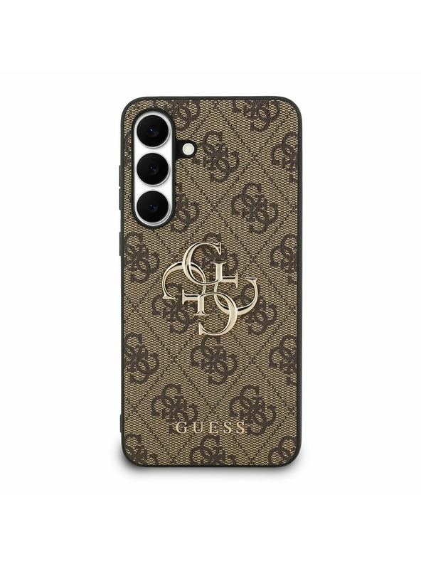 Guess Guess PU 4G Metal Logo Stražnji Zaštitni Poklopac za Samsung Galaxy S25 FE Smeđa