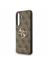 Guess Guess PU 4G Metal Logo Stražnji Zaštitni Poklopac za Samsung Galaxy S25 FE Smeđa