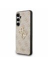 Guess Guess PU 4G Metal Logo Stražnji Zaštitni Poklopac za Samsung Galaxy S25 FE Ružičasta