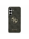 Guess Guess PU 4G Metal Logo Stražnji Zaštitni Poklopac za Samsung Galaxy S25 FE Siva