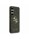 Guess Guess PU 4G Metal Logo Stražnji Zaštitni Poklopac za Samsung Galaxy S25 FE Siva