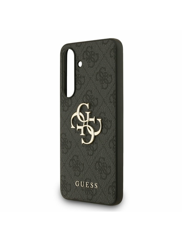 Guess Guess PU 4G Metal Logo Stražnji Zaštitni Poklopac za Samsung Galaxy S25 FE Siva