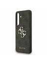 Guess Guess PU 4G Metal Logo Stražnji Zaštitni Poklopac za Samsung Galaxy S25 FE Siva