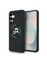 Karl Lagerfeld Karl Lagerfeld Tekući Silikon K&CH Glave MagSafe Stražnji Zaštitni Poklopac za Samsung Galaxy S25 FE Crna