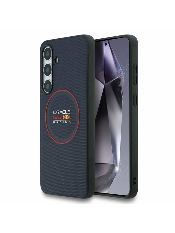 Red Bull Red Bull PU Kožna Crveni Prsten MagSafe Stražnji Zaštitni Poklopac za Samsung Galaxy S25 FE Mornarica