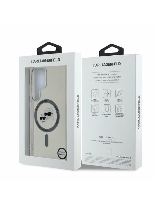 Karl Lagerfeld Karl Lagerfeld IML K&CH Glave MagSafe Stražnji Zaštitni Poklopac za Samsung Galaxy S25 Ultra Crna