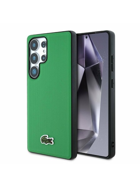 Lacoste Lacoste Iconic Petit Pique Tkani Logo MagSafe Stražnji Zaštitni Poklopac za Samsung Galaxy S25 Ultra Zelena