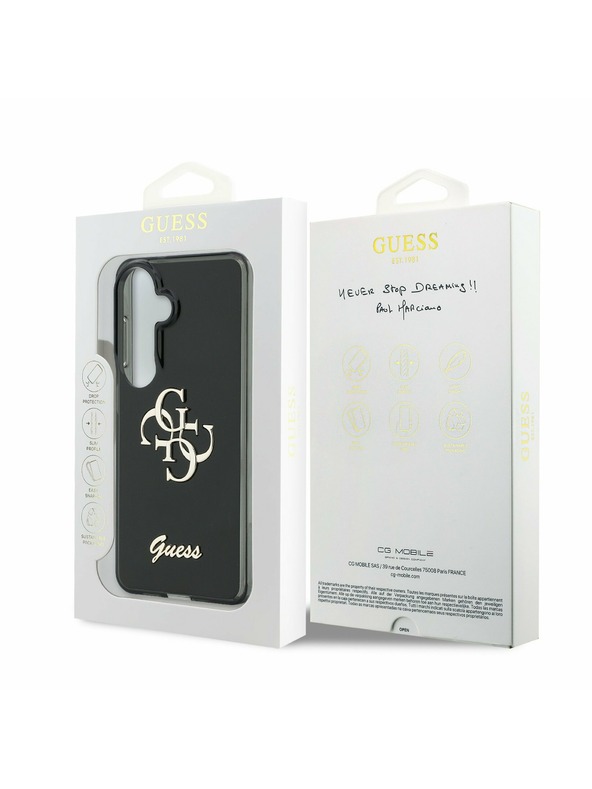 Guess Guess IML 4G Script Metal Logo Stražnji Zaštitni Poklopac za Samsung Galaxy 26 Crna