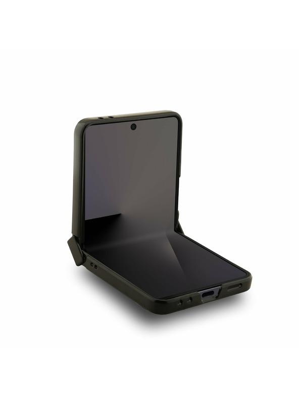 Guess Guess PU Kožna 4G Obojeni Prsten Magnetski Stražnji Zaštitni Poklopac za Samsung Galaxy Z Flip 7 Smeđa