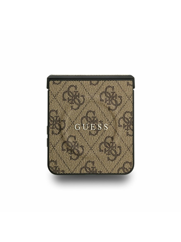 Guess Guess PU Kožna 4G Obojeni Prsten Magnetski Stražnji Zaštitni Poklopac za Samsung Galaxy Z Flip 7 Smeđa