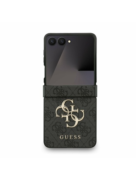 Guess Guess PU 4G Metal Logo Stražnji Zaštitni Poklopac za Samsung Galaxy Z Flip 7 Siva
