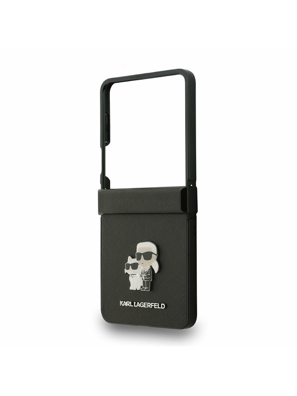 Karl Lagerfeld Karl Lagerfeld PU Saffiano Karl and Choupette Stražnji Zaštitni Poklopac za Samsung Galaxy Z Flip 7 Crna