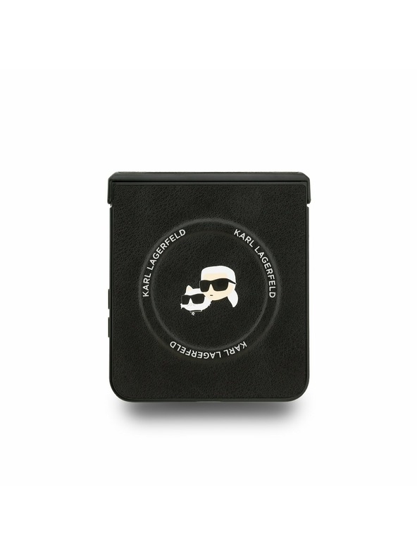 Karl Lagerfeld Karl Lagerfeld PU Karl and Choupette Glave Magnetski Stražnji Zaštitni Poklopac za Samsung Galaxy Z Flip 7 Crna