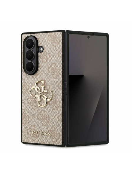 Guess Guess PU 4G Metal Logo Stražnji Zaštitni Poklopac za Samsung Galaxy Z Fold 7 Ružičasta