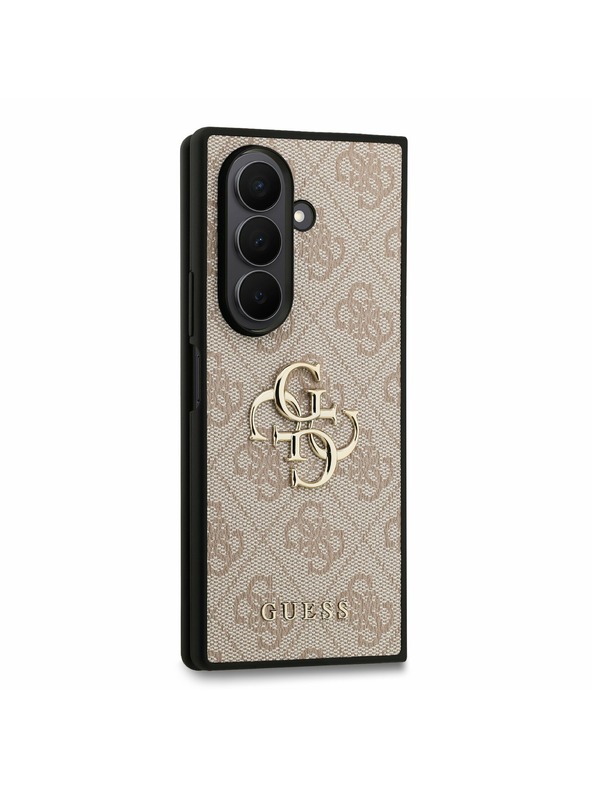 Guess Guess PU 4G Metal Logo Stražnji Zaštitni Poklopac za Samsung Galaxy Z Fold 7 Ružičasta