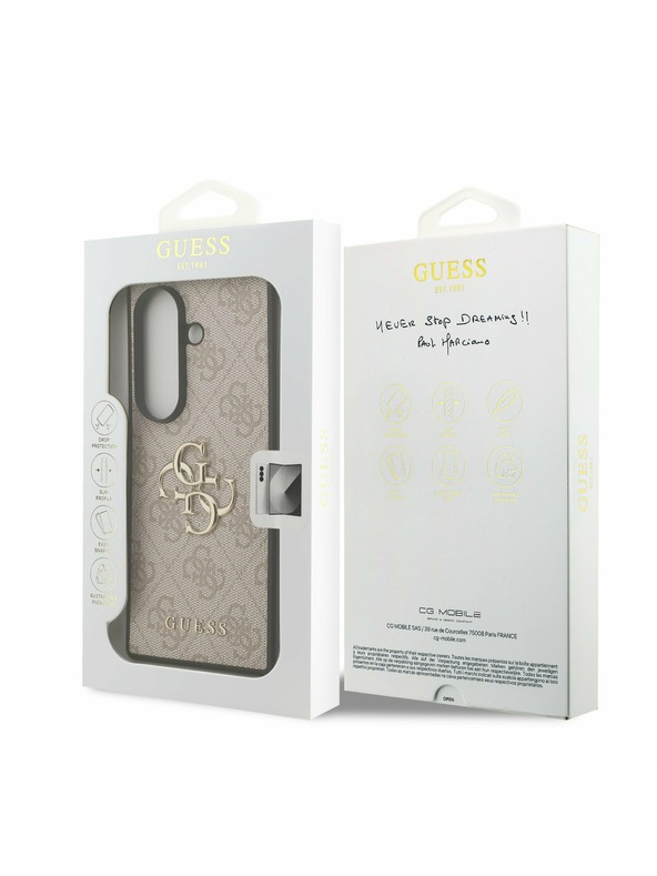 Guess Guess PU 4G Metal Logo Stražnji Zaštitni Poklopac za Samsung Galaxy Z Fold 7 Ružičasta