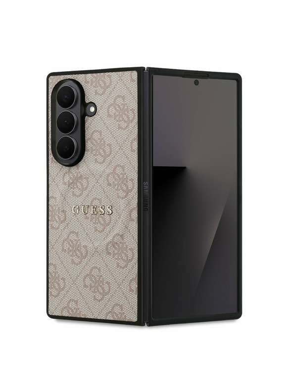 Guess Guess PU Kožna 4G Obojeni Prsten Magnetski Stražnji Zaštitni Poklopac za Samsung Galaxy Z Fold 7 Ružičasta