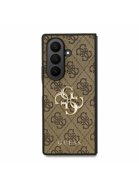 Guess Guess PU 4G Metal Logo Stražnji Zaštitni Poklopac za Samsung Galaxy Z Fold 7 Smeđa