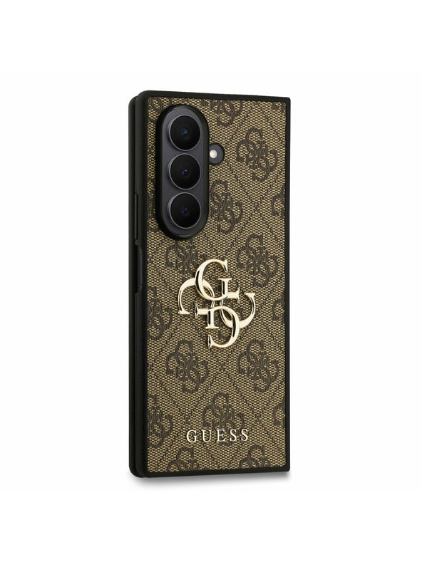 Guess Guess PU 4G Metal Logo Stražnji Zaštitni Poklopac za Samsung Galaxy Z Fold 7 Smeđa