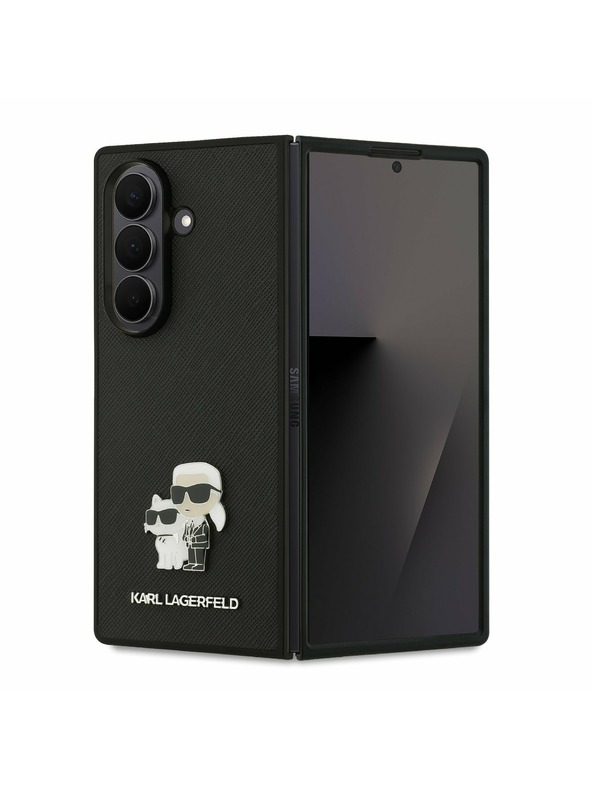 Karl Lagerfeld Karl Lagerfeld PU Saffiano Karl and Choupette Stražnji Zaštitni Poklopac za Samsung Galaxy Z Fold 7 Crna