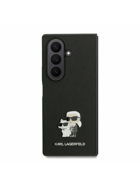 Karl Lagerfeld Karl Lagerfeld PU Saffiano Karl and Choupette Stražnji Zaštitni Poklopac za Samsung Galaxy Z Fold 7 Crna