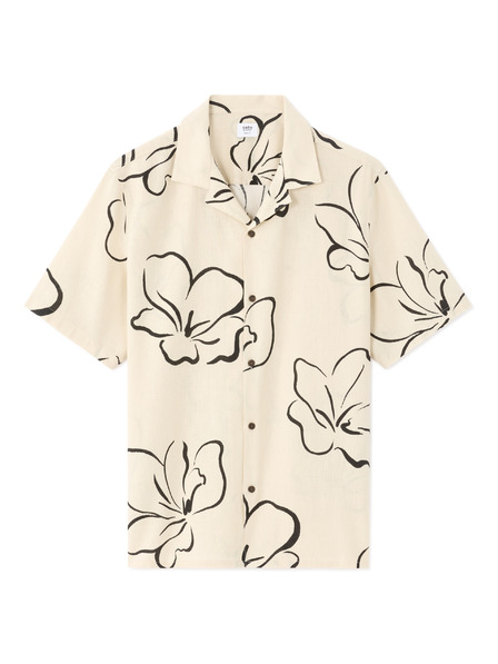 Celio Lnena košulja Naflori s kratkim rukavom