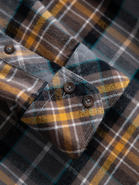 Ombre Clothing Ombre Clothing Muška narančasto siva flanelska majica